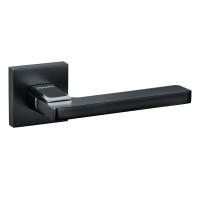 Дверна ручка 068-15E Black/CP (ALBA) чорний матовий/хром