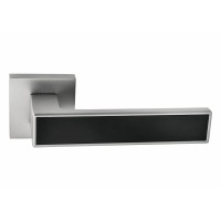 Дверная ручка 078-15E MSN/Black (OMBRA) матовый никель/черный матовый