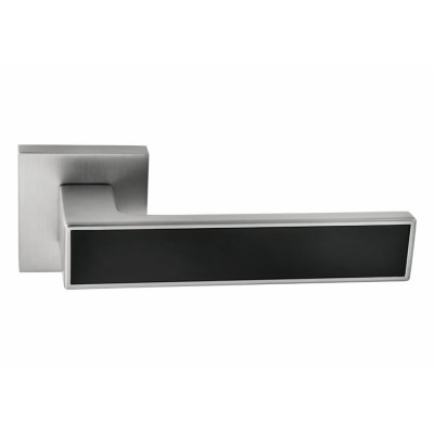 Дверна ручка 078-15E MSN/Black (OMBRA) матовий нікель/чорний матовий