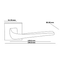Дверна ручка 072-15E Black (FORMA) чорний матовий