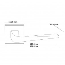Дверна ручка 072-15E Black (FORMA) чорний матовий