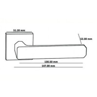 Дверная ручка 108-28E Black (GALASSIA) черный матовый