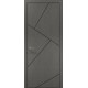 Двери межкомнатные Папа Карло PLATO-15 бетон серый алюминиевый торец