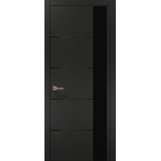 Двері міжкімнатні ПАПА КАРЛО Plato PL-11 темно-сірий супермат алюмінієвий торець