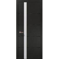 Двері міжкімнатні ПАПА КАРЛО Plato PL-12 темно-сірий супермат алюмінієвий торець