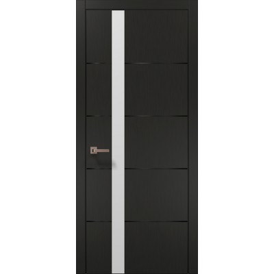 Міжкімнатні двері ПАПА КАРЛО (Carlo Porte) Plato PL-12 темно-сірий супермат алюмінієвий торець