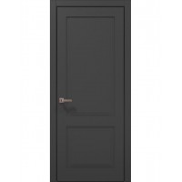 Двери межкомнатные ПАПА КАРЛО Style ST-02 Темно серый супермат, кромка алюминий черный