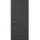 Двери межкомнатные Папа Карло коллекция Style ST-02 Темно серый супермат, кромка алюминий черный