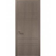 Двері міжкімнатні ПАПА КАРЛО Style ST-08 Дуб сірий, кромка сірий алюміній