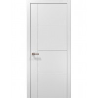 Двери межкомнатные ПАПА КАРЛО Style ST-15 Белый матовый, кромка алюминий серый