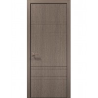 Двери межкомнатные ПАПА КАРЛО Style ST-08 Дуб серый, кромка алюминий черный