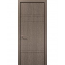 Двері міжкімнатні ПАПА КАРЛО Style ST-08 Дуб сірий, кромка алюміній чорний