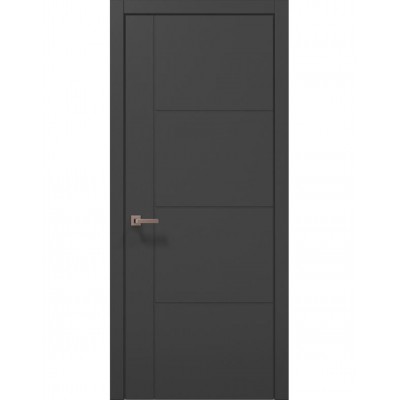 Межкомнатные двери ПАПА КАРЛО (Carlo Porte) Style ST-15 Темно серый супермат, кромка ABC
