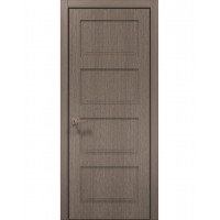Двері міжкімнатні ПАПА КАРЛО Style ST-04 Дуб сірий, кромка алюміній чорний