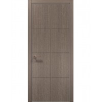 Двери межкомнатные ПАПА КАРЛО Style ST-06 Дуб серый, кромка алюминий серый