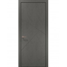Двері міжкімнатні ПАПА КАРЛО Style ST-05 Бетон сірий, кромка алюміній чорний