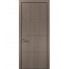 Двері міжкімнатні ПАПА КАРЛО Style ST-06 Дуб сірий, кромка алюміній чорний