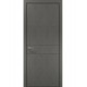 Двері міжкімнатні Папа Карло колекція Style ST-07 Бетон сірий, кромка алюміній чорний