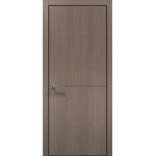 Двери межкомнатные ПАПА КАРЛО Style ST-13 Дуб серый, кромка алюминий черный