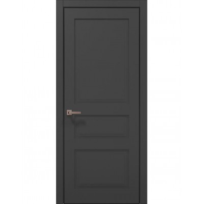 Межкомнатные двери ПАПА КАРЛО (Carlo Porte) Style ST-03 Темно серый супермат, кромка алюминий черный
