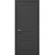Двері міжкімнатні Папа Карло колекція Style ST-03 Темно сірий супермат, кромка алюміній чорний