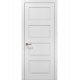 Двері міжкімнатні Папа Карло колекція Style ST-04 Білий матовий, кромка сірий алюміній