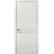 Двері міжкімнатні Папа Карло колекція Style ST-11 Ясен білий, кромка сірий алюміній