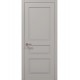 Двері міжкімнатні Папа Карло колекція Style ST-03 Світло сірий супермат, кромка сірий алюміній