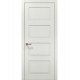 Двері міжкімнатні Папа Карло колекція Style ST-04 Ясен білий, кромка сірий алюміній