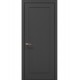 Двери межкомнатные Папа Карло коллекция Style ST-01 цвет Темно серый супермат кромка алюминий черный