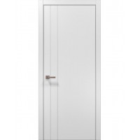 Двери межкомнатные ПАПА КАРЛО Style ST-10 Белый матовый, кромка алюминий серый