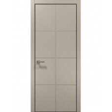 Двері міжкімнатні ПАПА КАРЛО Style ST-06 Дуб кремовий, кромка алюміній чорний