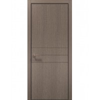 Двері міжкімнатні ПАПА КАРЛО Style ST-14 Дуб сірий, кромка алюміній чорний