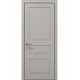 Двері міжкімнатні Папа Карло колекція Style ST-03 Світло сірий супермат, кромка алюміній чорний