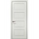 Двері міжкімнатні Папа Карло колекція Style ST-04 Ясен білий, кромка алюміній чорний