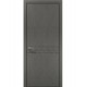 Двери межкомнатные Папа Карло коллекция Style ST-11 Бетон серый, кромка алюминий черный