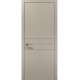 Двері міжкімнатні Папа Карло колекція Style ST-14 Дуб кремовий, кромка сірий алюміній