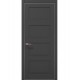 Двери межкомнатные Папа Карло коллекция Style ST-04 Темно серый супермат, кромка алюминий серый