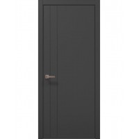 Двери межкомнатные ПАПА КАРЛО Style ST-10 Темно серый супермат, кромка ABC