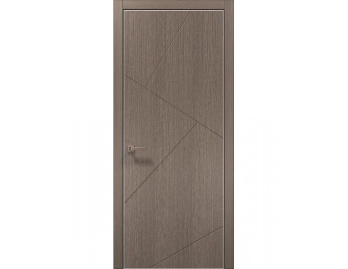 Фото Двери межкомнатные Папа Карло коллекция Style ST-05 Дуб серый, кромка алюминий серый 1