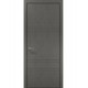 Двері міжкімнатні Папа Карло колекція Style ST-08 Бетон сірий, кромка алюміній чорний