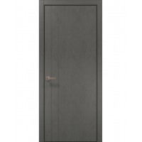 Двери межкомнатные ПАПА КАРЛО Style ST-10 Бетон серый, кромка алюминий черный