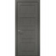 Двері міжкімнатні Папа Карло колекція Style ST-04 Бетон сірий, кромка алюміній чорний