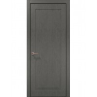 Двери межкомнатные ПАПА КАРЛО Style ST-01 Бетон серый кромка алюминий черный