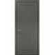Двери межкомнатные Папа Карло коллекция Style ST-01 цвет Бетон серый кромка алюминий черный