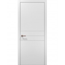 Двери межкомнатные ПАПА КАРЛО Style ST-14 Белый матовый, кромка алюминий серый