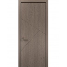 Двері міжкімнатні ПАПА КАРЛО Style ST-05 Дуб сірий, кромка алюміній чорний
