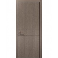 Двері міжкімнатні ПАПА КАРЛО Style ST-07 Дуб сірий, кромка алюміній чорний