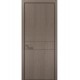 Двери межкомнатные Папа Карло коллекция Style ST-07 Дуб серый, кромка алюминий черный