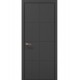 Двері міжкімнатні Папа Карло колекція Style ST-06 Темно сірий супермат, кромка алюміній чорний